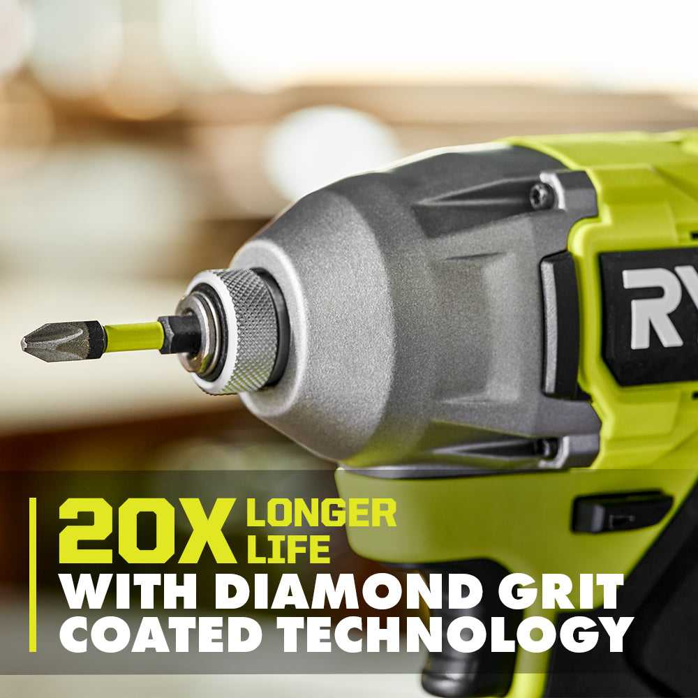 52 PC. IMPACT DRIVING SET WITH DIAMOND GRIT BITS | RYOBI
