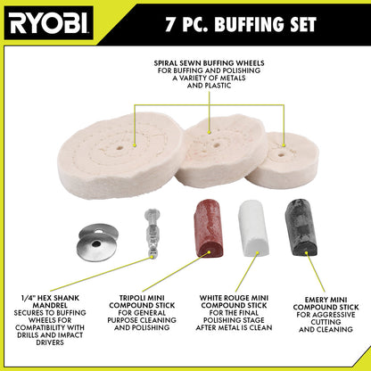 7 PC. BUFFING SET | RYOBI