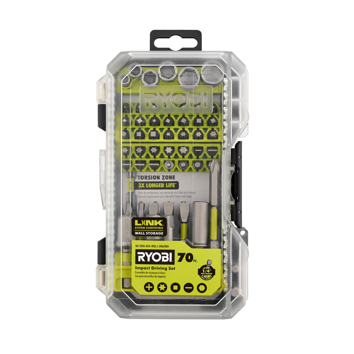 70 PC. IMPACT RATED DRIVING BIT SET | RYOBI