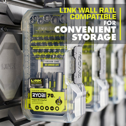 70 PC. IMPACT RATED DRIVING BIT SET | RYOBI