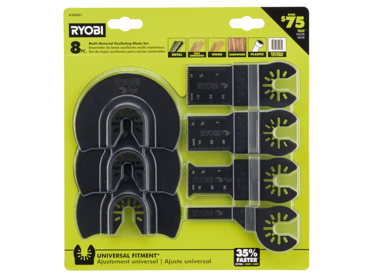 8 PC MULTI-MATERIAL OSCILLATING BLADE | RYOBI