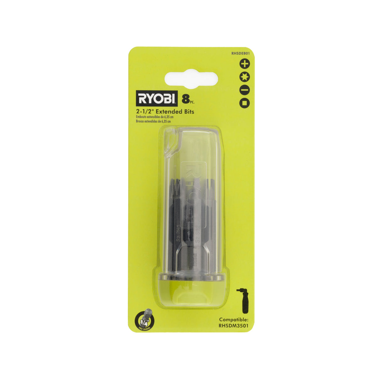 8 PC. 2-1/2″ EXTENDED BITS | RYOBI