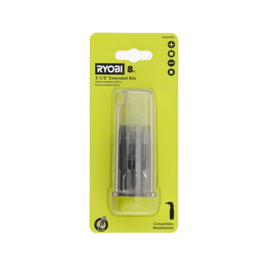 8 PC. 2-1/2″ EXTENDED BITS | RYOBI