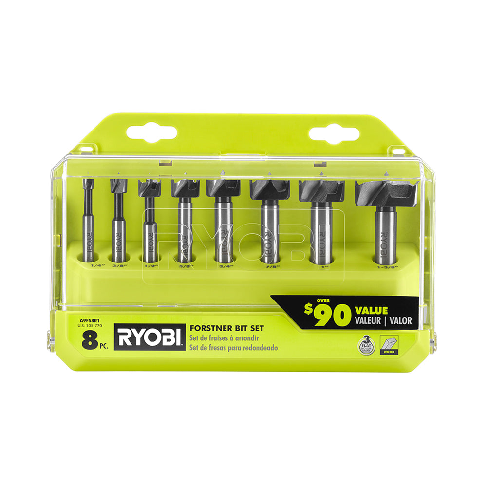 8 PC. FORSTNER BIT SET | RYOBI