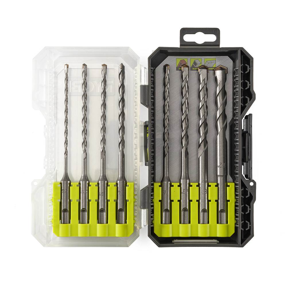 8 PC. SDS-PLUS 6″ 2-CUTTER DRILL BIT SET | RYOBI