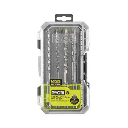 8 PC. SDS-PLUS 6″ 2-CUTTER DRILL BIT SET | RYOBI
