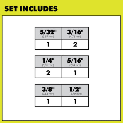 8 PC. SDS-PLUS 6″ 2-CUTTER DRILL BIT SET | RYOBI