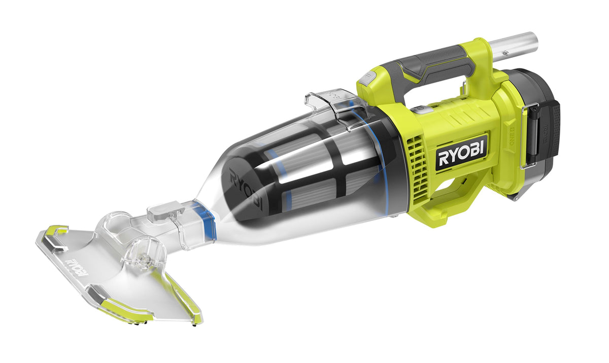 18V ONE+ HANDHELD CORDLESS POOL VACUUM CLEANER (TOOL ONLY) WITH FLOOR HEAD | RYOBI