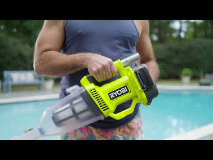 18V ONE+ HANDHELD CORDLESS POOL VACUUM CLEANER (TOOL ONLY) WITH FLOOR HEAD | RYOBI