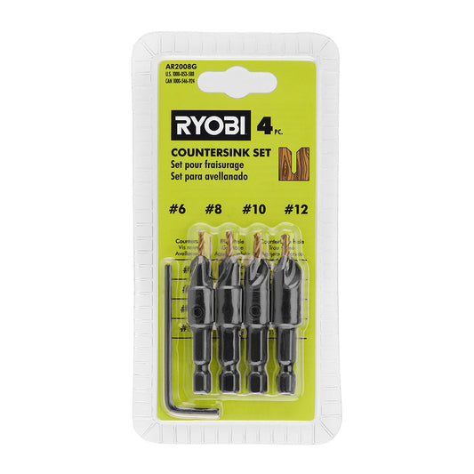 HEX SHANK COUNTERSINKS – 4 PACK | RYOBI