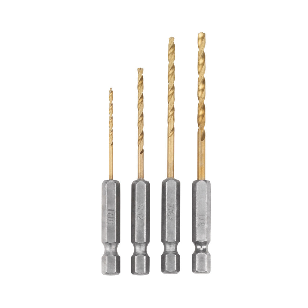 HEX SHANK PILOT TITANIUM DRILL BIT SET (4 PC.) | RYOBI