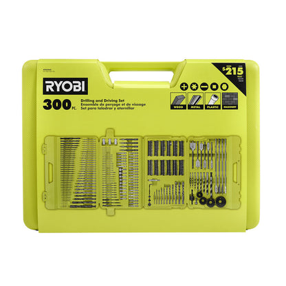 MULTI-MATERIAL DRILL AND DRIVE KIT (300-PIECE) WITH CASE | RYOBI