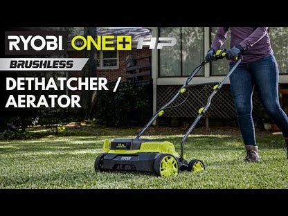 18V ONE+ HP BRUSHLESS 14″ DETHATCHER/AERATOR KIT | RYOBI