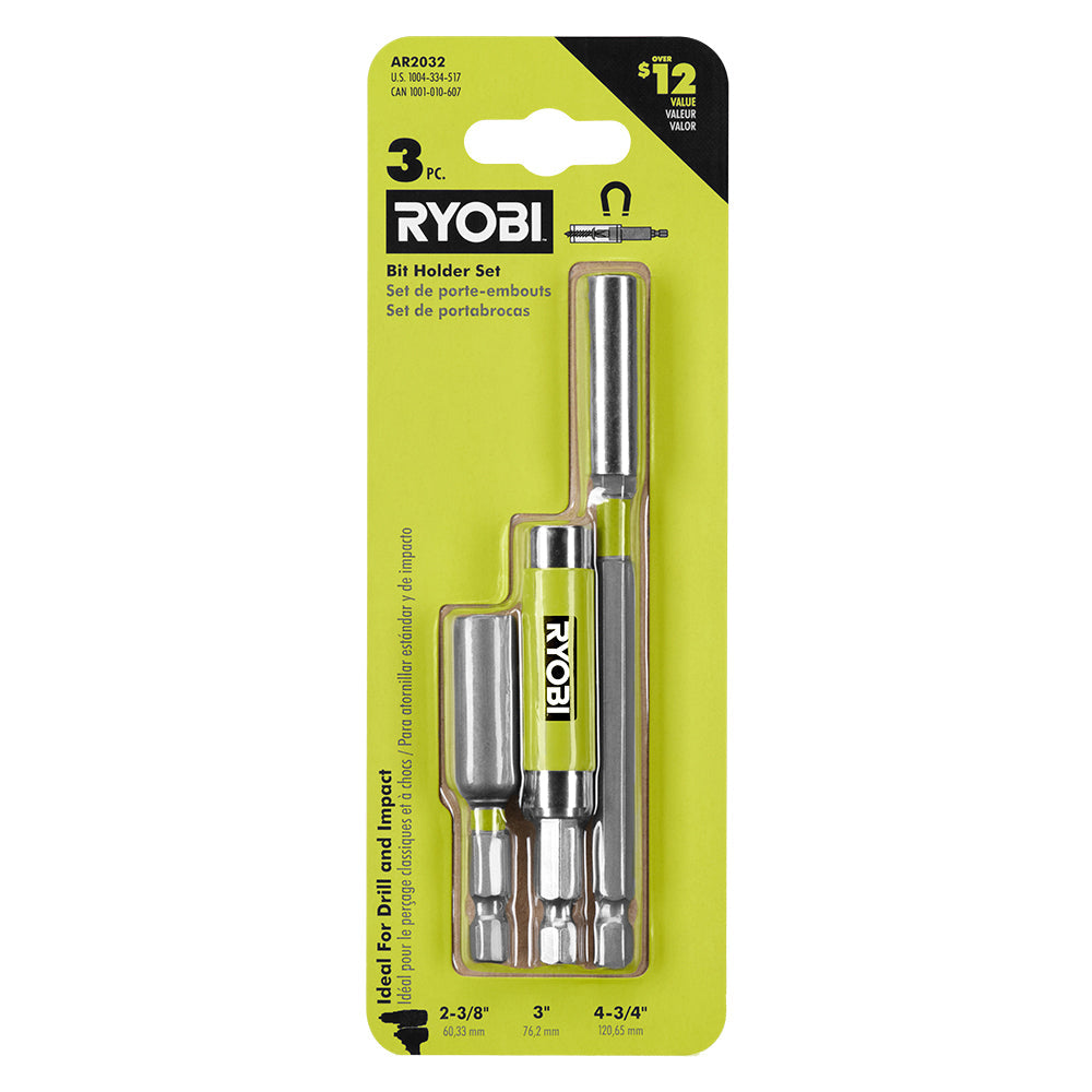RYOBI 3PC IMPACT BIT HOLDER SET | RYOBI