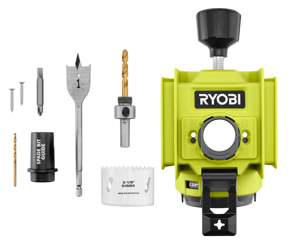 WOOD/METAL DOOR LOCK INSTALLATION SET | RYOBI