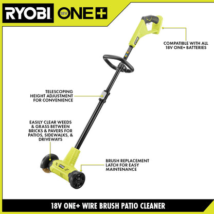 18V ONE+ OUTDOOR PATIO CLEANER – WIRE BRUSH | RYOBI